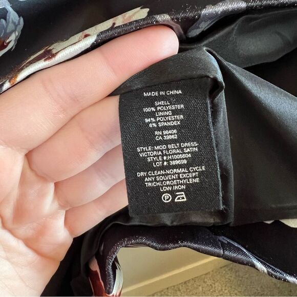 Theory Black Floral Mini Dress - Picture 8 of 12